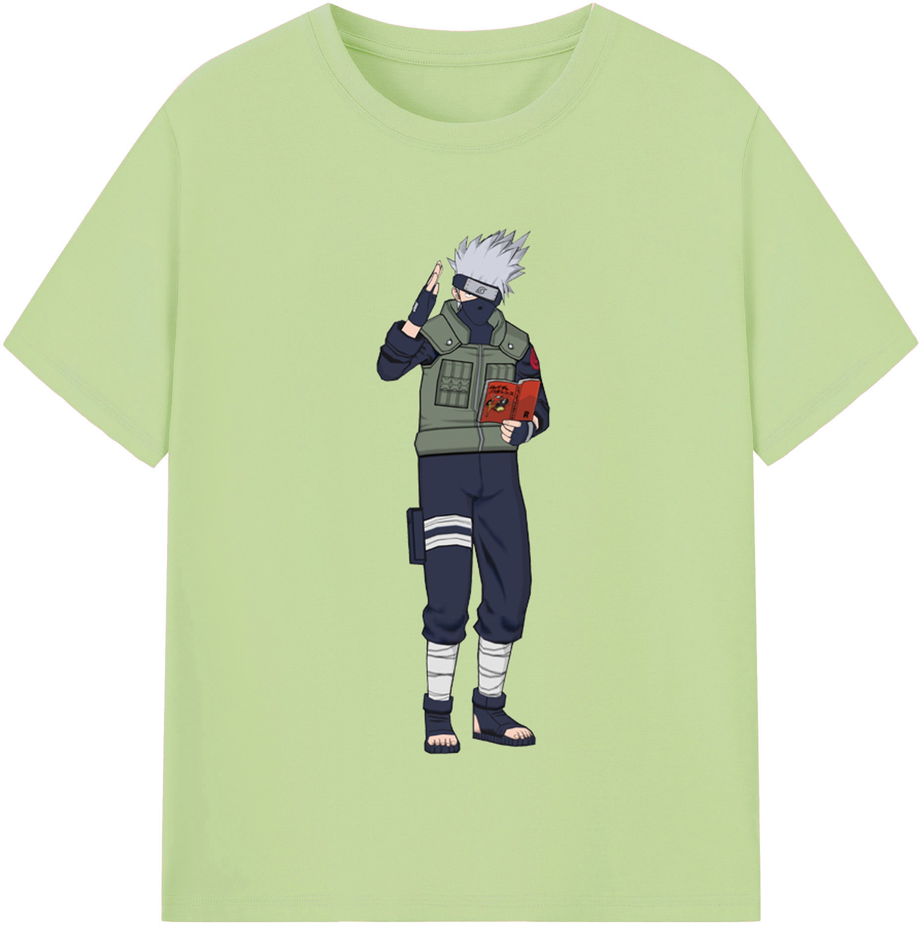 （画像用） NARUTO -ナルト- はたけ カカシ Hatake Kakashi 綿100％半袖Tシャツ（フロントプリント）